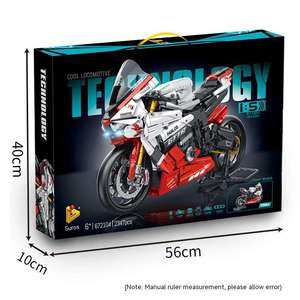 Panos 672104 לבנים 1:5 לוח אור אופנוע yamaha r1 מהדורה מסלול דגם בלוקים להגדיר - Product Image 6