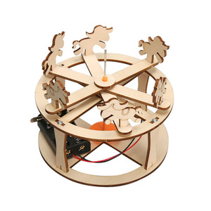 科学小制作DIY旋转木马儿童手册小学科学实验教具 - Product Image 1