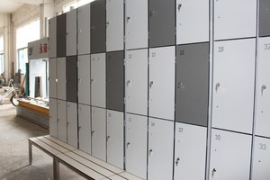 定制紧凑型电子健身房储物柜由耐用层压HPL制成现代定制便捷存储解决方案 - Product Image 5