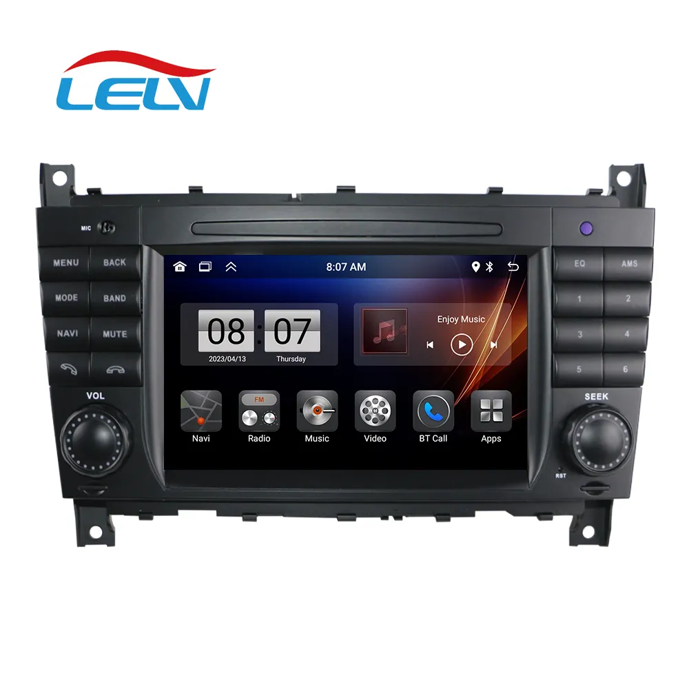 LELV 7 pollici Android 13 lettore Dvd per auto per Mercedes Benz Clk W209 W203 W463 Radio Wifi Carplay