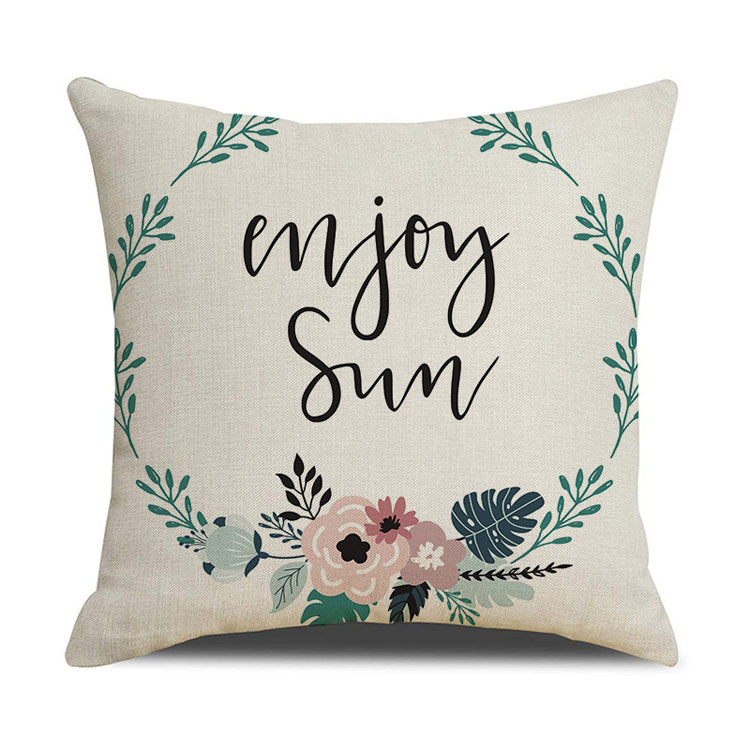Geometric Linen Pillow Cover Cute Nordic Cushion Pillow Cover Digital Printing Car Sofa Bed Cushion Cover