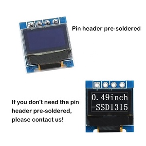 0,49 Zoll IIC I2C OLED-Anzeige modul 0,49 "Mini-OLED-Bildschirm auflösung 64 X32 SSD1315 Weiß 3,3 V 4Pin für Arduino