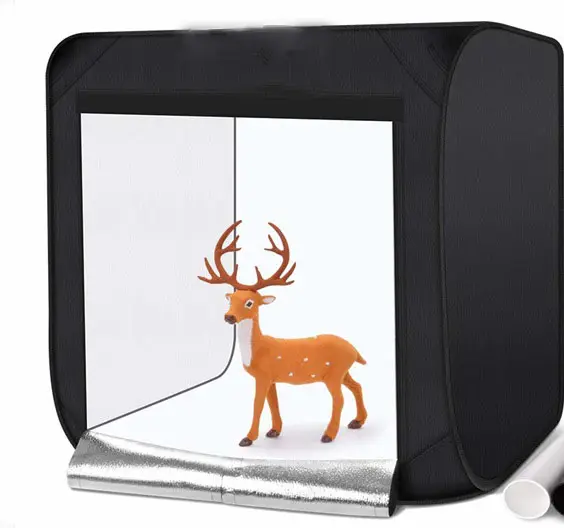 Cpyp caixa de luz dobrável de led 60*60cm, caixa iluminadora de estúdio com 3 cores, plano de fundo para joias, acessórios para fotografia