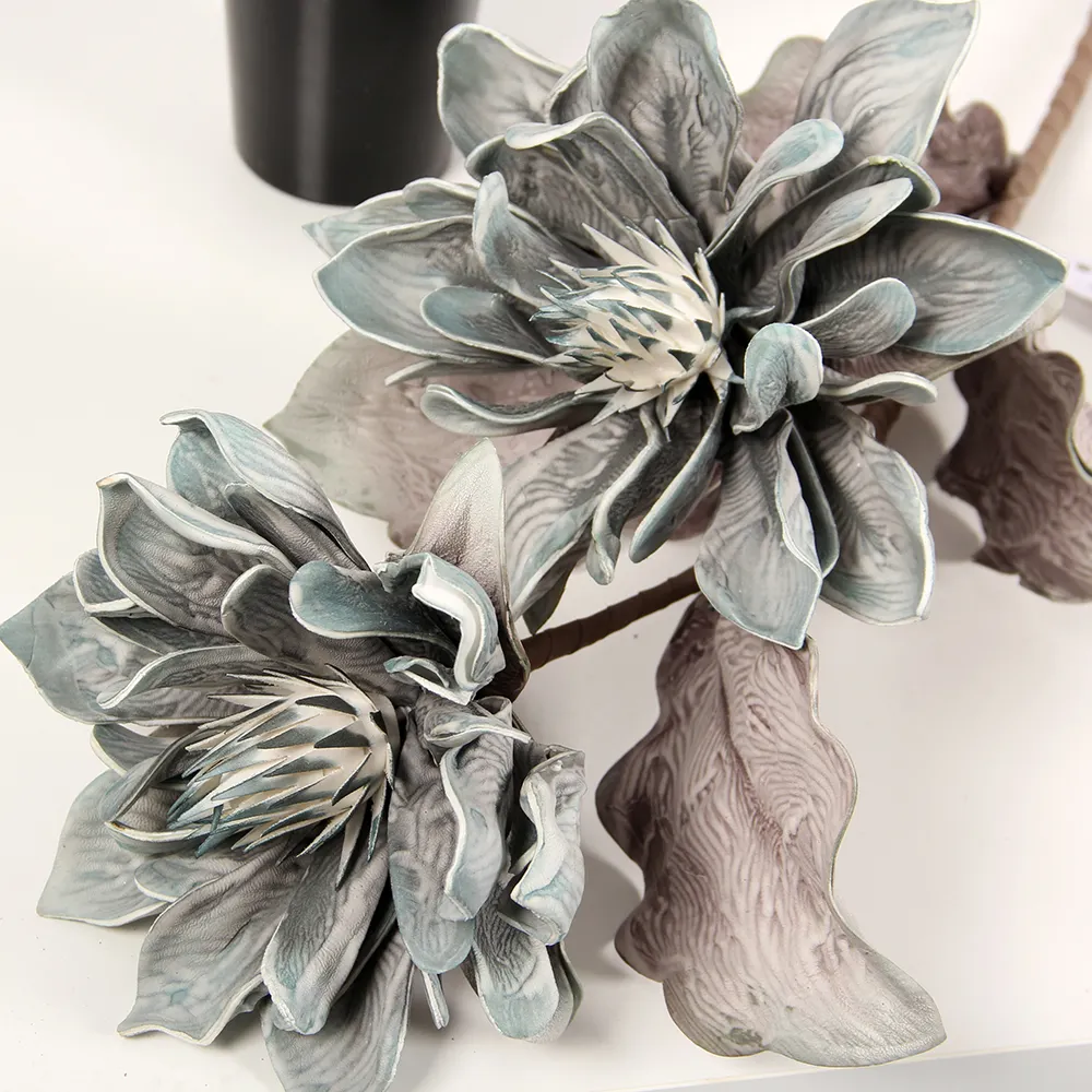 Flor de espuma Eva Artificial para decoración del hogar, grande, hecha a mano