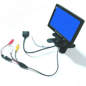 Monitor de reposacabezas para pc y coche, pantalla ancha de 12V-24V, 7 pulgadas, LCD, CCTV, AV/RCA/VGA, 1024x600, para cámara de visión trasera de tienda de llamadas