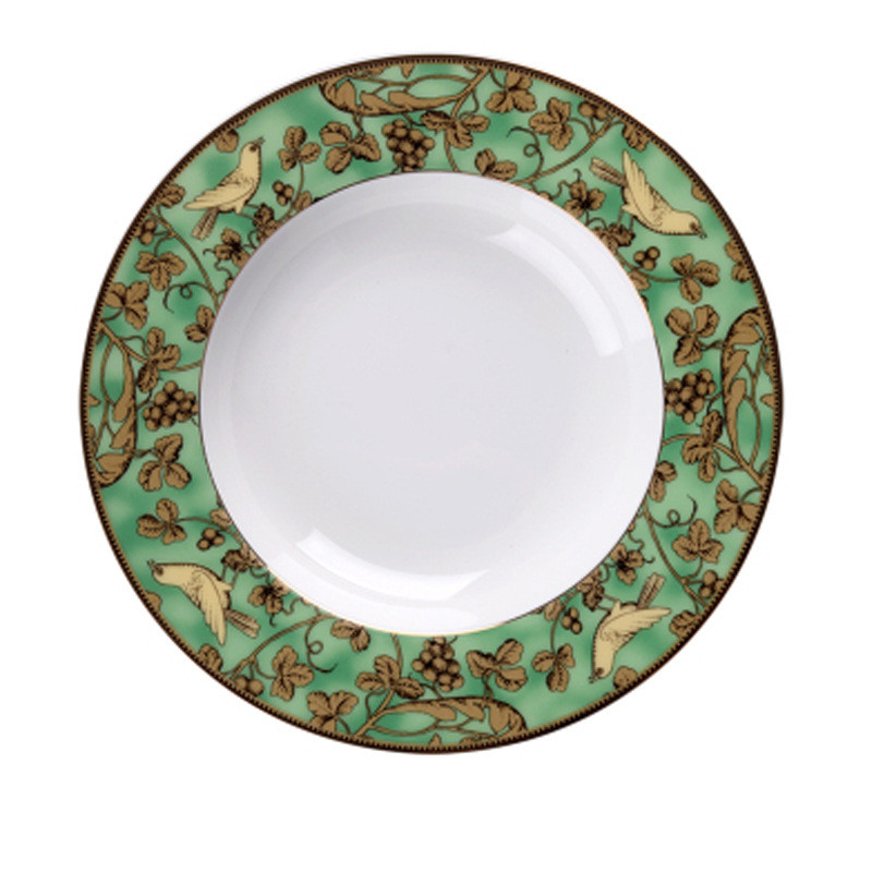 green 9 inch soup plate