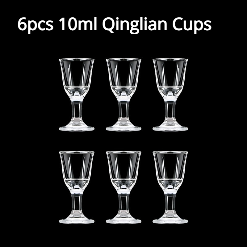 Couleur transparente 6pcs 10ml tasses qinglian