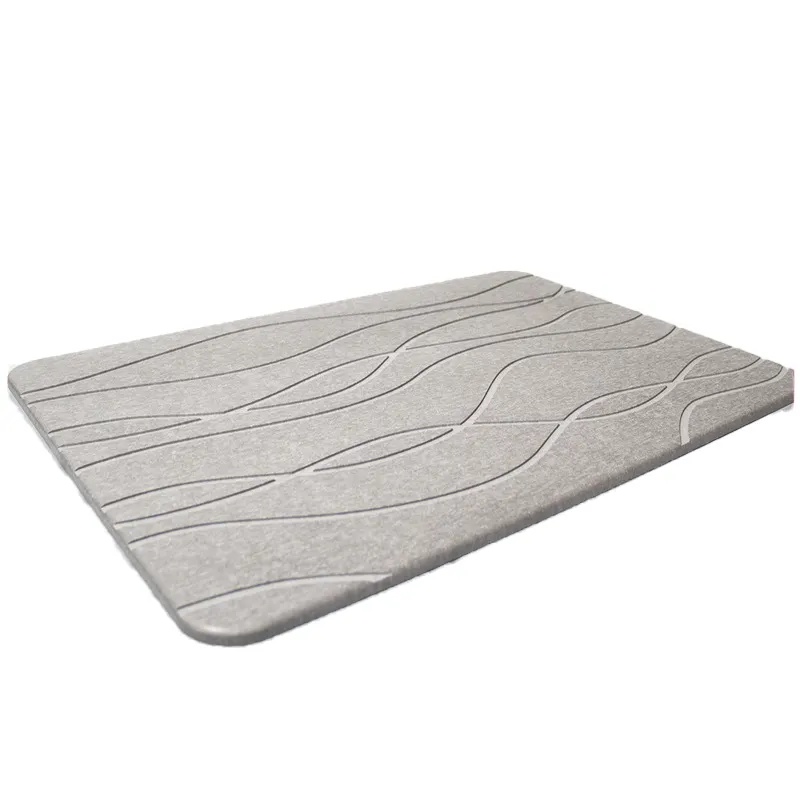 Wholesale Diatomaceous Earth Quick Dry Diatomite Carve Stone Bath Mat