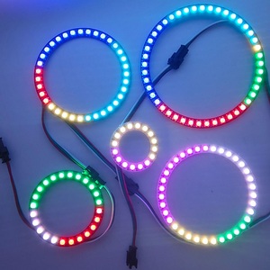 ไฟกลม RGB Pixel ตั้งโปรแกรมได้,แหวนวงกลม LED 5050ดวง5V WS2812 SK6812 WS2812B สำหรับตกแต่งนาฬิกา LED DIY นาฬิกาฯลฯ - Product Image 3