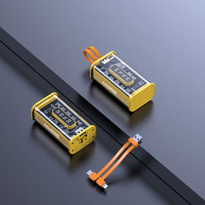 10000mAh Transparent Portable Power Station LED Display High Capacity Quick Charge Support Micro USB <strong>Input</strong> Interface 10W <strong>Output</strong> - Product Image 1