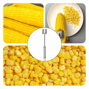 Paslanmaz çelik mısır Cob soyucu kesici dilimleme mutfak meyve ve sebze araçları ile rahat sap mısır üzerinde Cob sökücü - Product Image 4