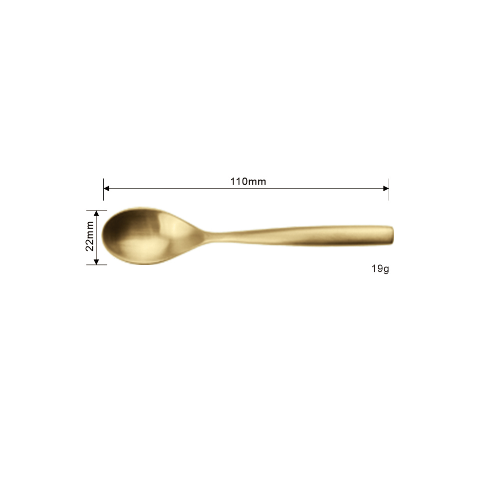 Cuchara de café de oro mate