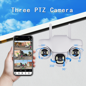 กล้องรักษาความปลอดภัย2MP สามเลนส์ V380โปร PTZ HD จอภาพวิดีโอวิสัยทัศน์กลางคืนการตรวจจับการเคลื่อนไหว CMOS สองทางเสียง - Product Image 4