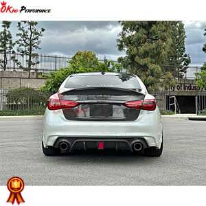 INFINITI Q50 gövde 2018-2024 için CSL tarzı karbon Fiber ördek kuyruk Bootlid