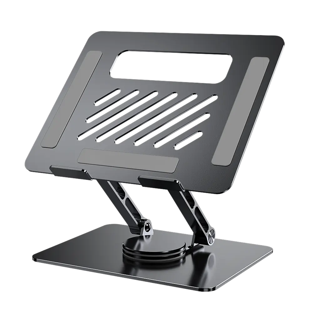 अनुकूलित 360 घूर्णन foldable लैपटॉप स्टैंड एल्यूमीनियम मिश्र धातु ऊंचाई समायोज्य लैपटॉप डेस्कटॉप धारक कार्यालय उपयोग के लिए