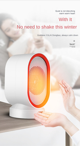 2024冬の新製品デスクトップ1000W扇風機ヒーター屋内寝室3秒ですばやく加熱電気ヒーター