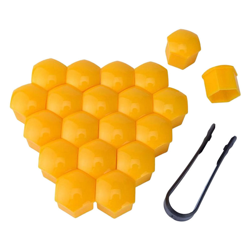 17mm 20pcs jaune + pince