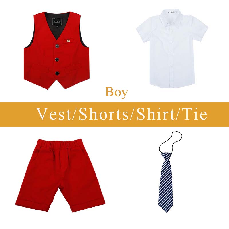 Boy's red set 4 pieces