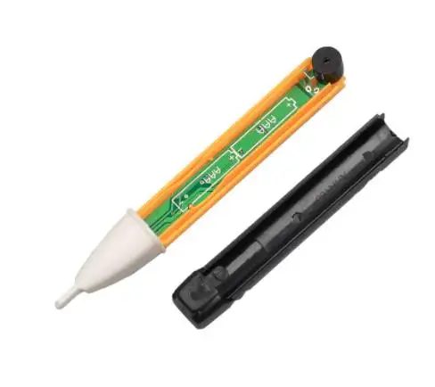 قلم اختبار بالتحريض قلم كهربائي لا يلامس الكهربائي مزود بمنبه إضاءة للاختبار على وإيقاف قلم اختبار كهربائي متعدد الأغراض