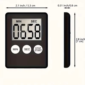 Timer magnetico da cucina cottura digitale per forno LCD Count up per conto alla rovescia allarme ad alto volume magnete orologio per dormire cucina - Product Image 3