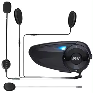 EJEAS-Auriculares Q8 para casco de motocicleta, sistema de intercomunicación grupal con Bluetooth, para compartir música, para que 6 personas hablen al mismo tiempo - Product Image 1