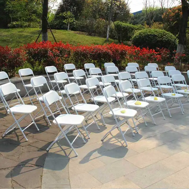Garden White Plastic Folding Chairs Cheap Chair wholesale wedding and event chairs