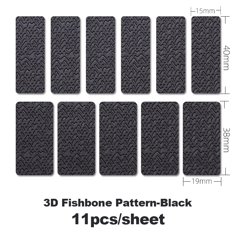 Motif arête de poisson 3D-noir