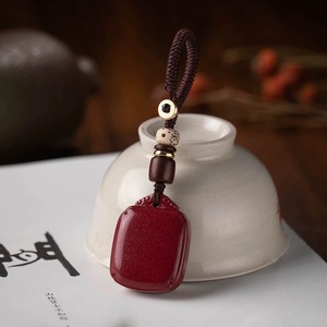 Cinnabar <strong>Uneventful</strong> Car Mobile Phone This Year Men and Women Pendant Is Low Content of Dragon Ceremony Keychain Key Chain Ring - Product Image 4
