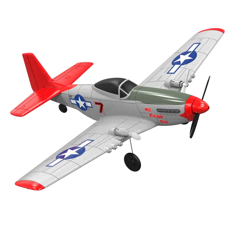 RC uçak yeni başlayanlar için uçmaya hazır 2.4Ghz 2CH Gyro stabilizasyon sistemi uzaktan kumanda uçak P51 Mustang oyuncak hediye çocuklar için