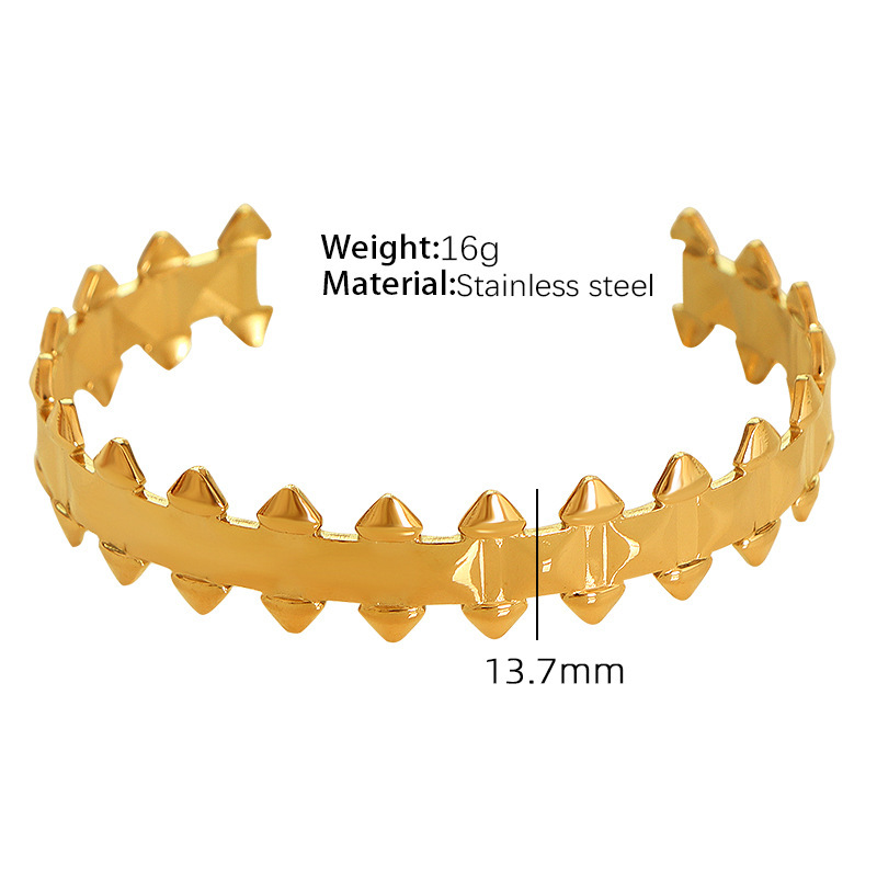 Pulsera de apertura ajustable de oro SZ29