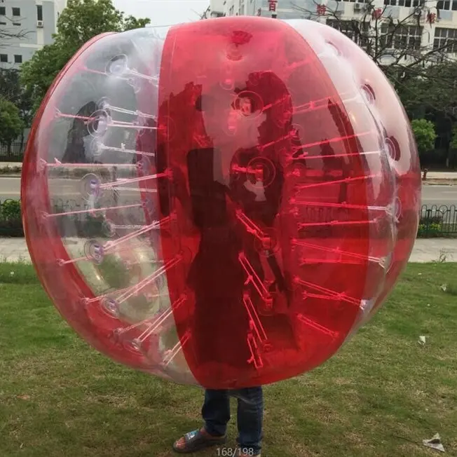 Bola gigante de alça inflável de pvc, bola amortecedora para adultos