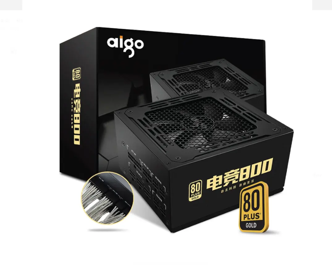 Высокопроизводительный блок питания Aigo 80 + PLUS Gold ATX E-Sport PSU 800 Вт, полностью модульный блок питания для настольного игрового ПК