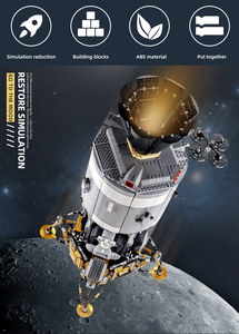 Mould King 21006 <strong>Toy</strong> Bricks <strong>Apollo</strong> Spacecraft Building Model Star Destroyer MOC-26457 Saturn V Spacecraft Building Block for Kid
