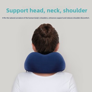 U-förmiges Nackenkissen aus Memory-Schaum, weiches Massage-Reisekissen für den Nacken, Gesundheitskissen für Bett und Flugzeug - Product Image 3