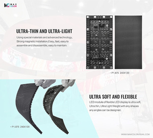 Triển lãm gian hàng đường cong LED hiển thị tùy chỉnh linh hoạt màn hình LED P2 p2.5 P3 P4 di chuyển LED nền cho tổ chức sự kiện đứng - Product Image 2