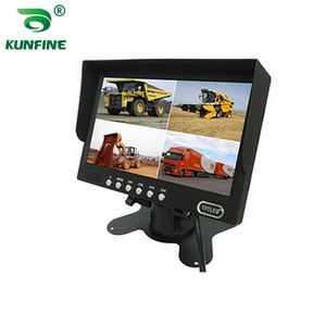 Monitor de pantalla LCD TFT de 7 pulgadas para coche, pantalla de visión trasera de 4 vías para cámara de respaldo de visión trasera inversa, pantalla de escritorio para coche, camión, TV