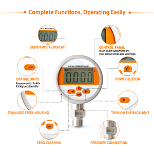 PCm590 0.5% 700bar 100mpa 1000 Bar kPa PSI kgf/cm2 Bar Mpa Shift kỹ thuật số máy đo áp suất mét - Product Image 3