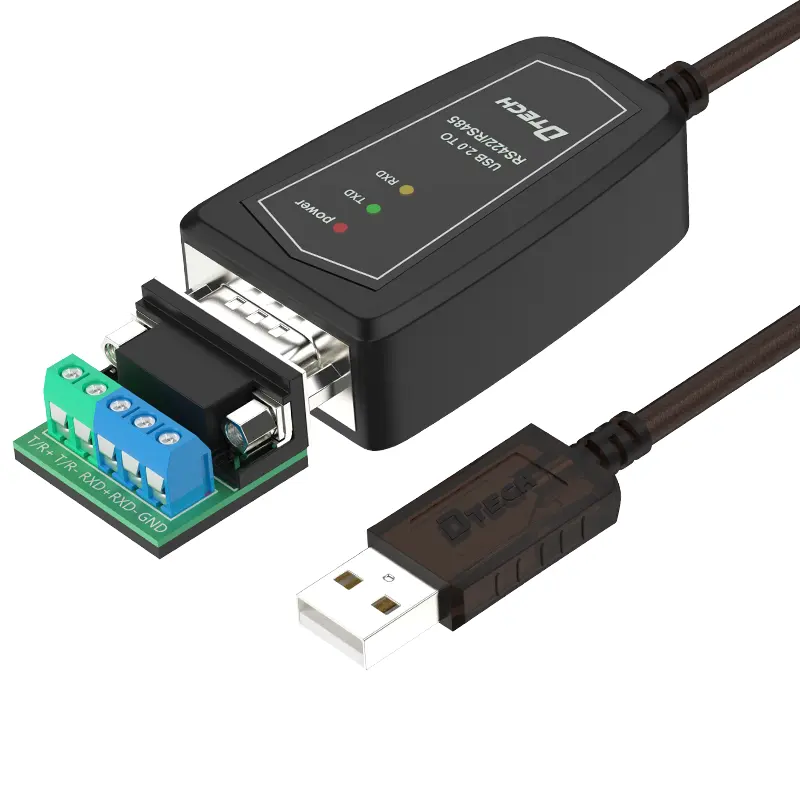 USB 2.0 para RS485 RS-485 RS422 RS-422 DB9 COM Conversor de Porta Serial Cabo Adaptador FTDI chipset 0.5M Anel Magnético Conduzido