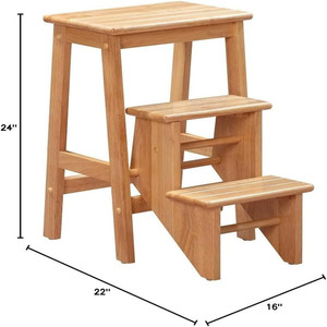 3-<strong>step</strong> Stool, <strong>Counter</strong> Height, Multi-functional <strong>Step</strong> Stool, Large Capacity <strong>Display</strong> and Storage, Suitable for Home, Library - Product Image 2