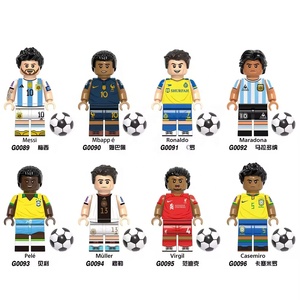 Juego de bloques de construcción colección superventas Diy bloques de construcción figura de acción de fútbol Mini figuras de jugador de fútbol - Product Image 2
