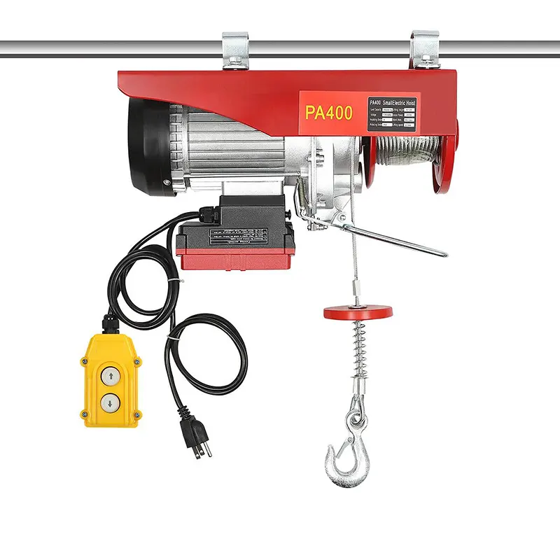 Mini polipasto eléctrico con control remoto inalámbrico 500kg 1000kg Eslingas simples/dobles Polipasto de cable eléctrico