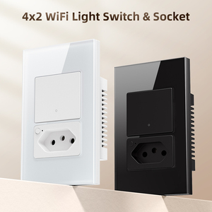 Tuya WiFi Smart Lichtsc halter 16A Brasilien Steckdose Glasscheibe Alexa Google Home Kompatibel 1-2-Wege-Switch ZigBee-Netzwerk 220V max.