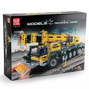 Mould King 13107 modelo juegos de bloques de construcción Technic grúa mecánica aplicación programación Control remoto excavat vehículo de ingeniería