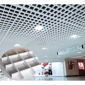 Azulejos de techo de rejilla suspendida de Metal de techo de caída de aluminio de nueva llegada diseños de azulejos de techo falso de rejilla - Product Image 1