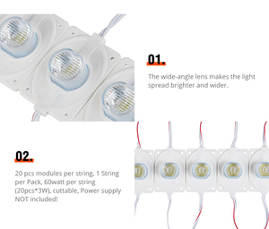 2.0 arka ile ışık kutusu W için Lens bant yapışkan W ile 12V LED modülü - Product Image 6