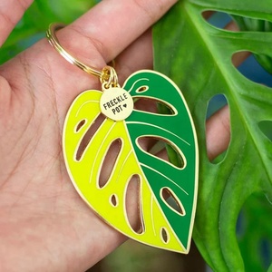 个性化珐琅定制设计师可爱植物叶钥匙扣 - Product Image 6
