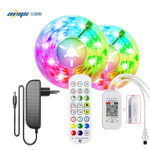 Hot Sale <strong>Led</strong> TV Backlight Flexible <strong>RGB</strong> Color Change 60LEDs/m 12v Music Sync <strong>IR24</strong> Keys Remote&amp;APP Controller Chasing Light - Product Image 3