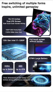 Nuovo originale 16 pollici doppio Touch Screen I7 1260P Notebook I5 12450H 8 core 12 filo Touch Computer a doppio schermo per le imprese - Product Image 4