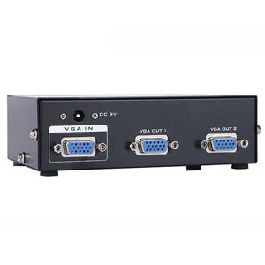 Divisor VGA alimentado por 1080p de alta resolución, 1 en 2, caja de distribución de vídeo, copia de señal, adaptador de corriente, accesorio de Audio y vídeo - Product Image 3