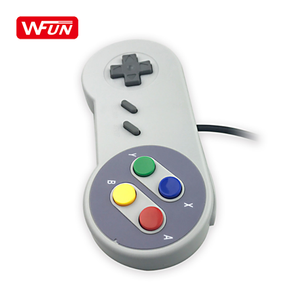 WFUN-mando con cable USB para Snes, controlador de juegos y mando de vídeo para PC, Mac
